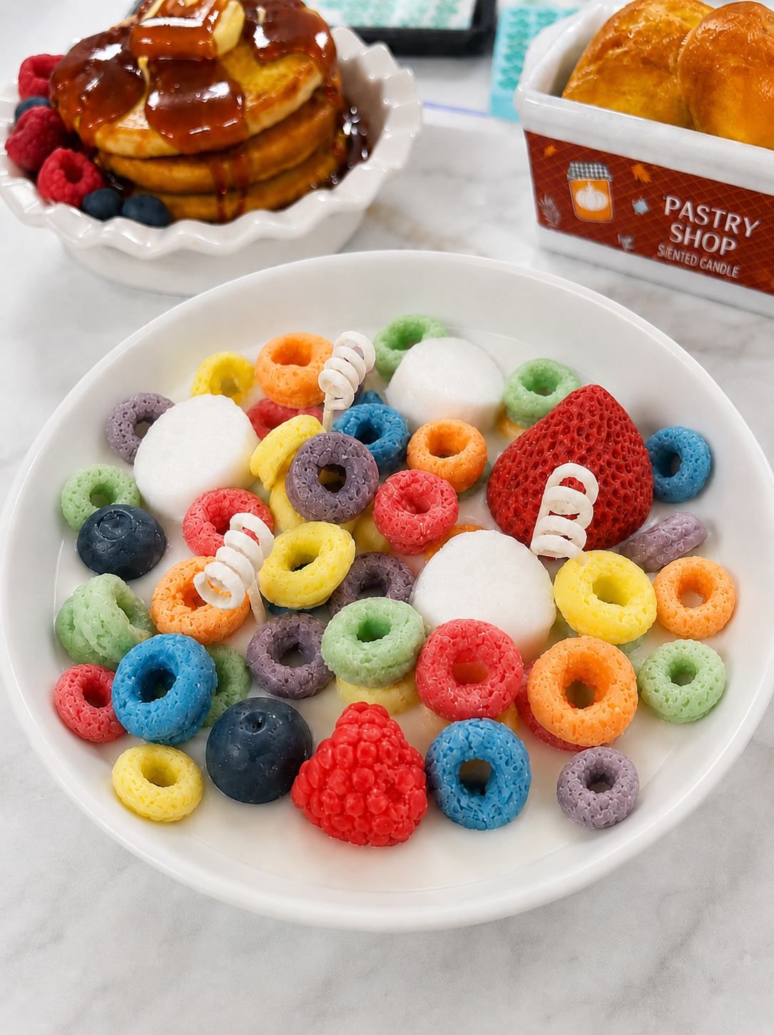 Fruity Loops Cereal Dessert Candle