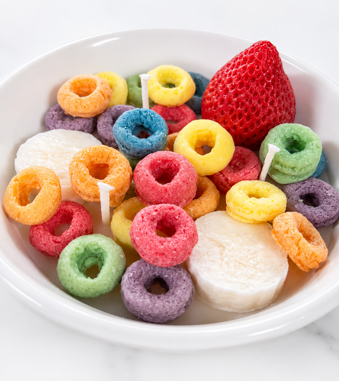 Fruity Loops Cereal Dessert Candle