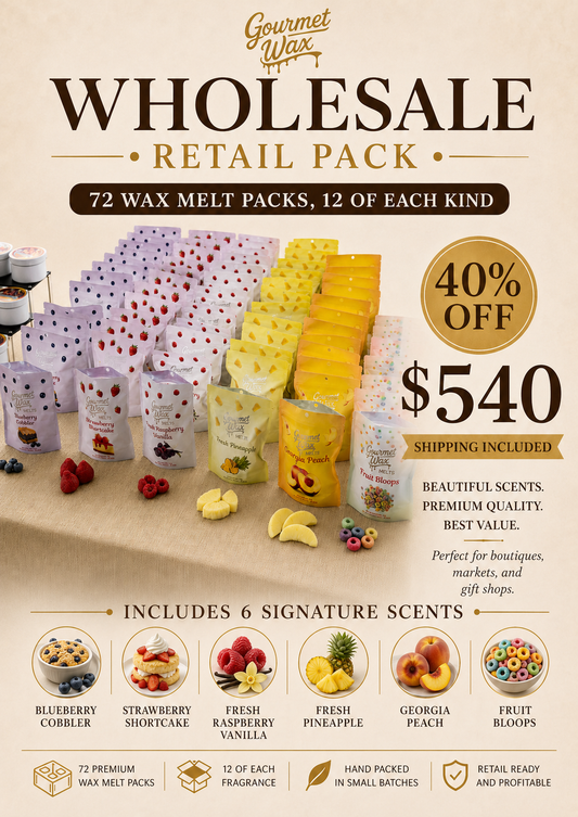 Wholesale Retail Starter Pack / 72 Wax Melt Packs