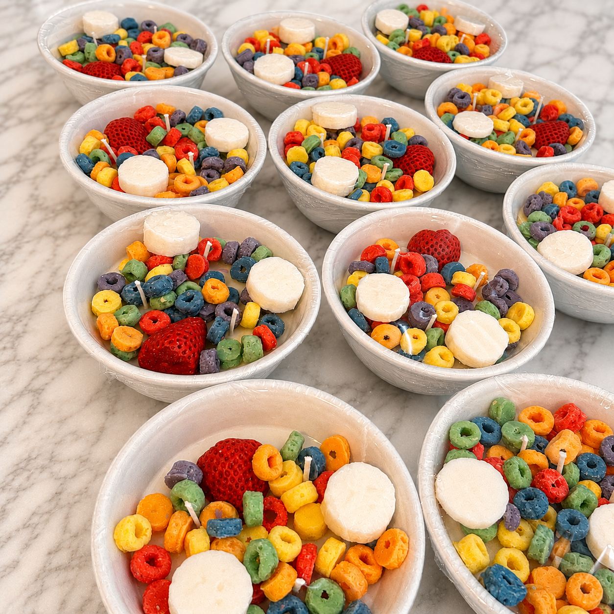 Fruity Loops Cereal Dessert Candle