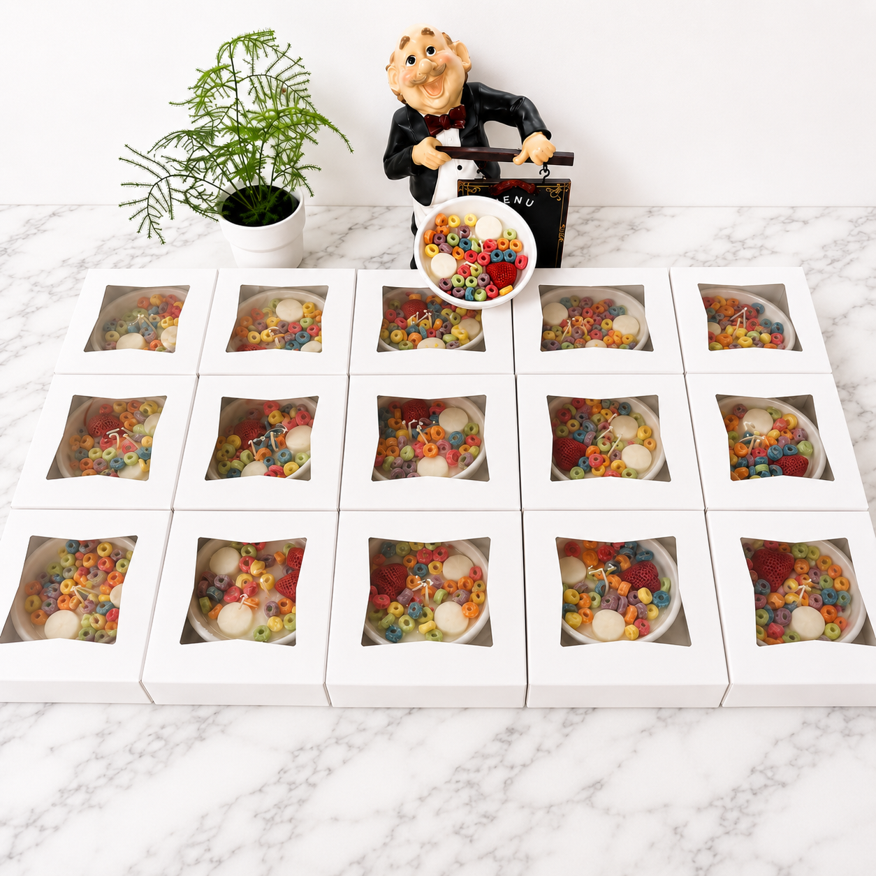 Fruity Loops Cereal Dessert Candle