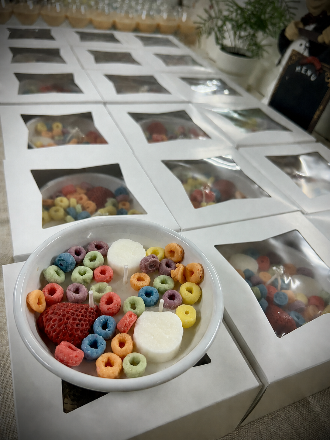Fruity Loops Cereal Dessert Candle