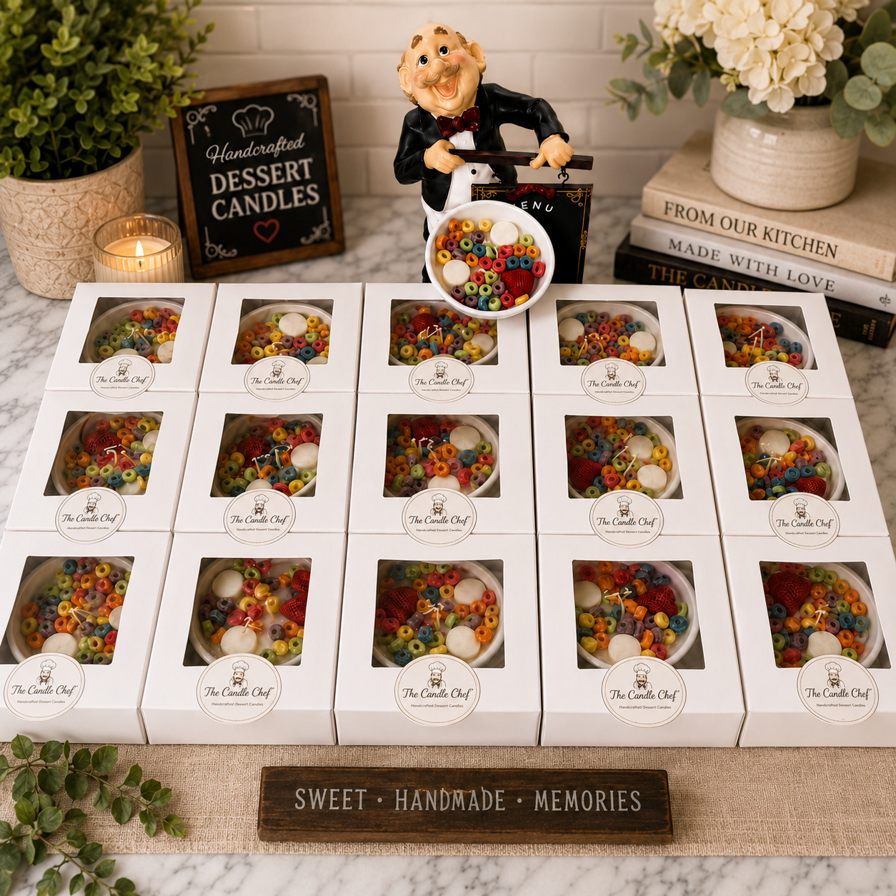 Fruity Loops Cereal Dessert Candle