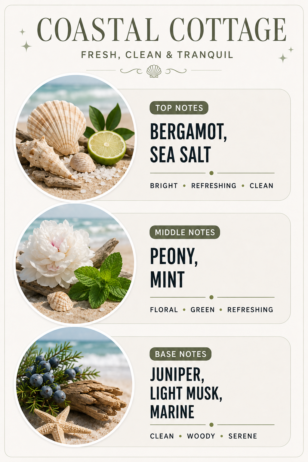 COASTAL COTTAGE / 4 oz. Luxury Candle / Tin Candle