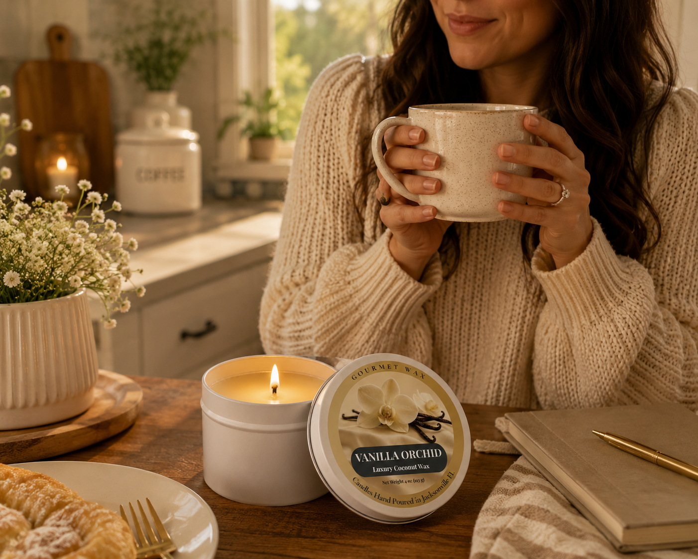 VANILLA ORCHID / 4 oz. Luxury Candle / Tin Candle
